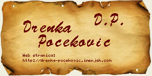 Drenka Počeković vizit kartica
